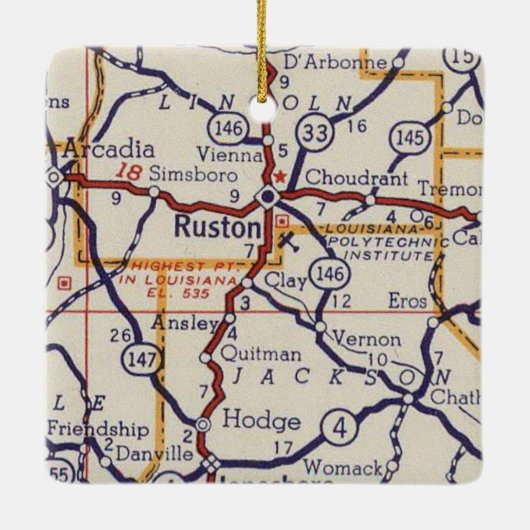 Ruston LA Keramisch Ornament (Achterkant)