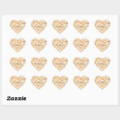 Rustoombruine realistische matzes textuur afbeeldi hart sticker (Vel)