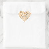 Rustoombruine realistische matzes textuur afbeeldi hart sticker (Tas)