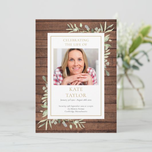 Rustoord Begrafenis Orde van Dienst Programma Programmakaart (Staand voorkant)