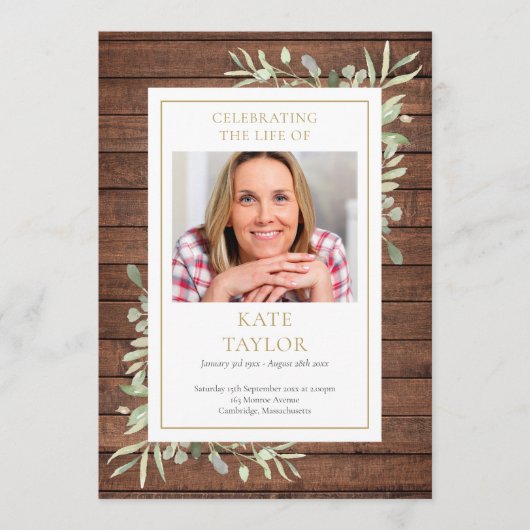 Rustoord Begrafenis Orde van Dienst Programma Programmakaart (Voorkant)