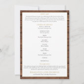 Rustoord Begrafenis Order Of Service Programma (Achterkant)