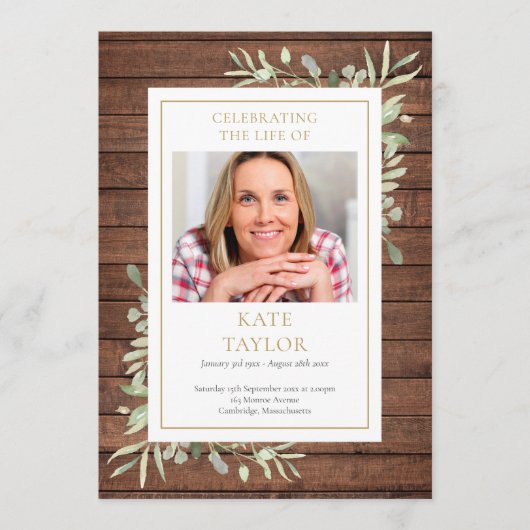 Rustoord Begrafenis Order of Service Programma Programmakaart (Voorkant)