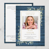 Rustoord Begrafenis Order Of Service Programma Programmakaart (Voorkant / Achterkant)