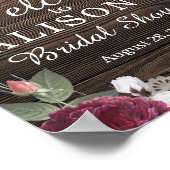Rustoord bloem hout bruidsborrel welkomstbord poster (Hoek)