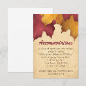 Rustoord Bourgondië Goud Herfst Accommodatiekaarte Informatiekaartje (Voorkant / Achterkant)