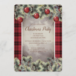 Rustoord Buffalo Plaid Zilver Grijs Kerstfeest Kaart