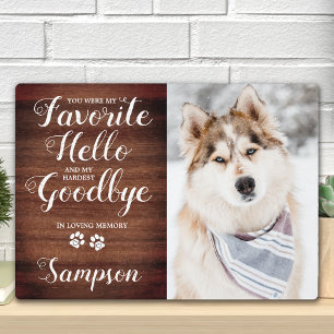 Rustoord Dierbare Verlies Gepersonaliseerd Huisdie Fotoplaat