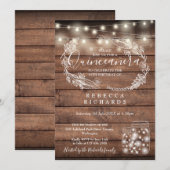 Rustoord Draadlichten Metselwerkpotten Quinceañera Kaart (Voorkant / Achterkant)