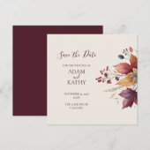 Rustoord Eikenblad Herfst Bruiloft 'Save the Date' Save The Date (Voorkant / Achterkant)