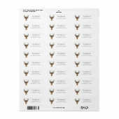 Rustoord Festival Hert Retouradres Etiket (Full Sheet)