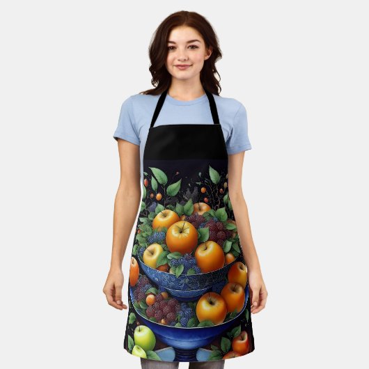 Rustoord Fruitkom Stilleven Schort (Gedragen)