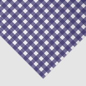 Rustoord Gingham Marineblauw Wit Kerst Tissuepapier (Detail)