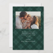 Rustoord Groen Geruit 2 Foto Feestdagenkaart (Achterkant)