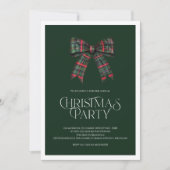 Rustoord Groen Kerstfeest Uitnodiging Rood en Groe (Voorkant)