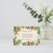 Rustoord Herbst Bos Baby Shower Bedankkaart Informatiekaartje (Staand voorkant)