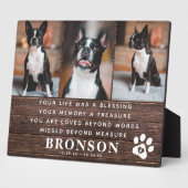 Rustoord Herdenkingsquote en Fotocollage voor Huis Fotoplaat (Zijkant)