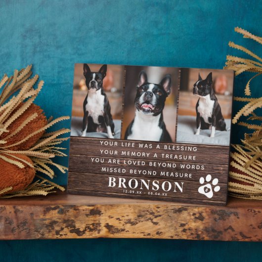 Rustoord Herdenkingsquote en Fotocollage voor Huis Fotoplaat (Zijkant)