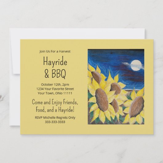 Rustoord herfst rit met paard en wagen barbecue zo kaart (Voorkant)