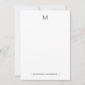 Rustoord Herten Monogram & Naam Briefpapier Notitiekaartje (Voorkant)