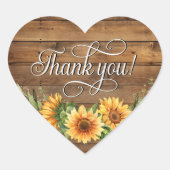 Rustoord Hout Zonnebloem Dank je! Sticker (Voorkant)