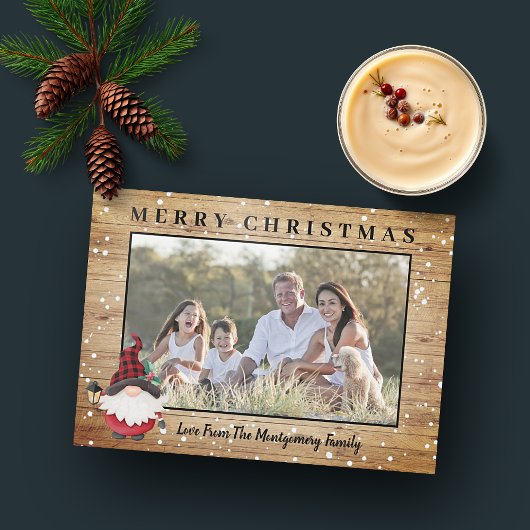 Rustoord Houthakkers Kabouter Kerst Foto Feestdagenkaart