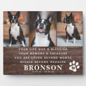 Rustoord Huisdier Herdenkingscitaat & Fotocollage Fotoplaat (Voorkant)