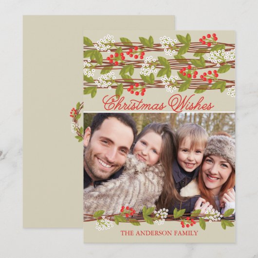 Rustoord kerst foto kaart (Voorkant / Achterkant)