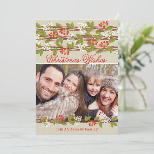 Rustoord kerst foto kaart (Staand voorkant)