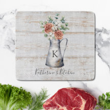 Rustoord Monogram Roos Katoen Eucalyptus in een ka