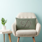 Rustoord Nieuwe Echtparen Monogram Namen Initiaal Kussen (Stoel)