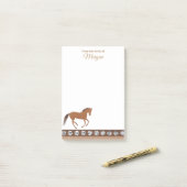 Rustoord Paard Nep Leer Van De Tafel Van Pony Post-it® Notes (Op bureau)
