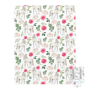 Rustoord Paardenthema Roze Schrijfboek Papier