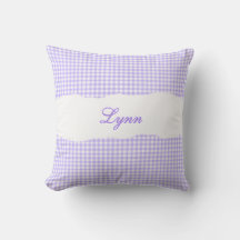 Rustoord Paars Gingham Gepersonaliseerde Naam