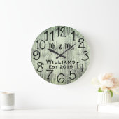Rustoord persoonlijk aangepast grijs hout grote klok (Huis)