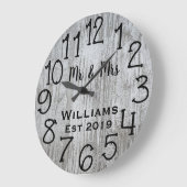 Rustoord Persoonlijk Grijze Houten Op Maat Gemaakt Grote Klok (Hoek)
