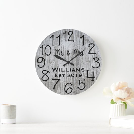 Rustoord Persoonlijke Grijze Houten Op Maat Grote Klok (Huis)