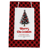Rustoord plaid kersttas met naam medium cadeauzakje (Achterkant)