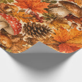 Rustoord Pompoen Watercolor Patroon  Cadeaupapier (Hoek)
