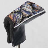 Rustoord Pompoenen met Strepen Golfheadcover (3/4 voorkant)
