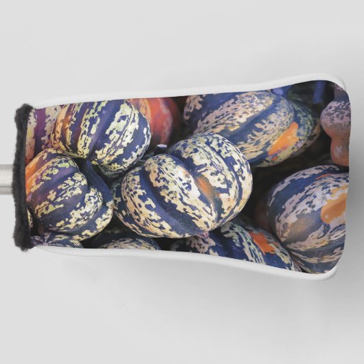 Rustoord Pompoenen met Strepen Golfheadcover (Voorkant)
