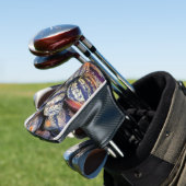 Rustoord Pompoenen met Strepen Golfheadcover (Insitu)