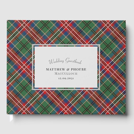 Rustoord Schotse Huwelijks Tartan Gastenboek (Voorkant)