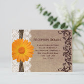 Rustoord Sinaasappel Gerber Madelief Bruiloft Ontv Informatiekaartje (Staand voorkant)