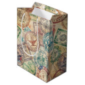 Rustoord Stempel Reis Patroon (1) Medium Cadeauzakje (Achterkant Gekanteld)