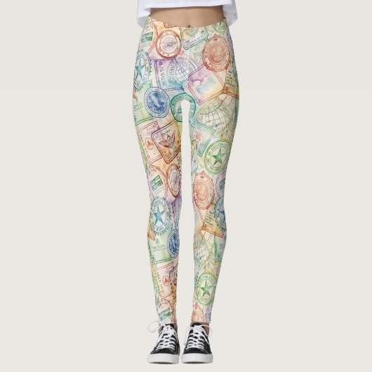 Rustoord Stempel Reispatroon (3) Leggings (Voorkant)