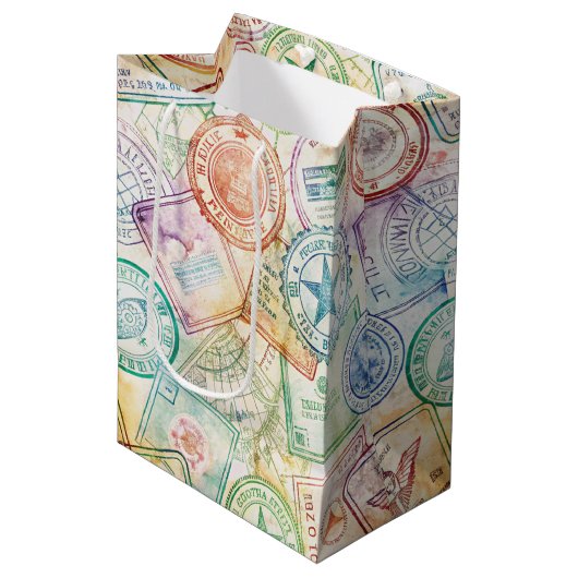 Rustoord Stempel Reispatroon (3) Medium Cadeauzakje (Voorkant Gekanteld)