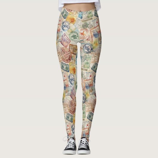 Rustoord Stempel Reispatroon (6) Leggings (Voorkant)