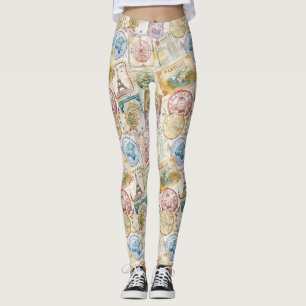 Rustoord Stempel Reispatroon (8) Leggings