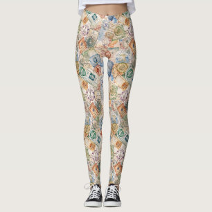 Rustoord Stempel Reispatroon (9) Leggings